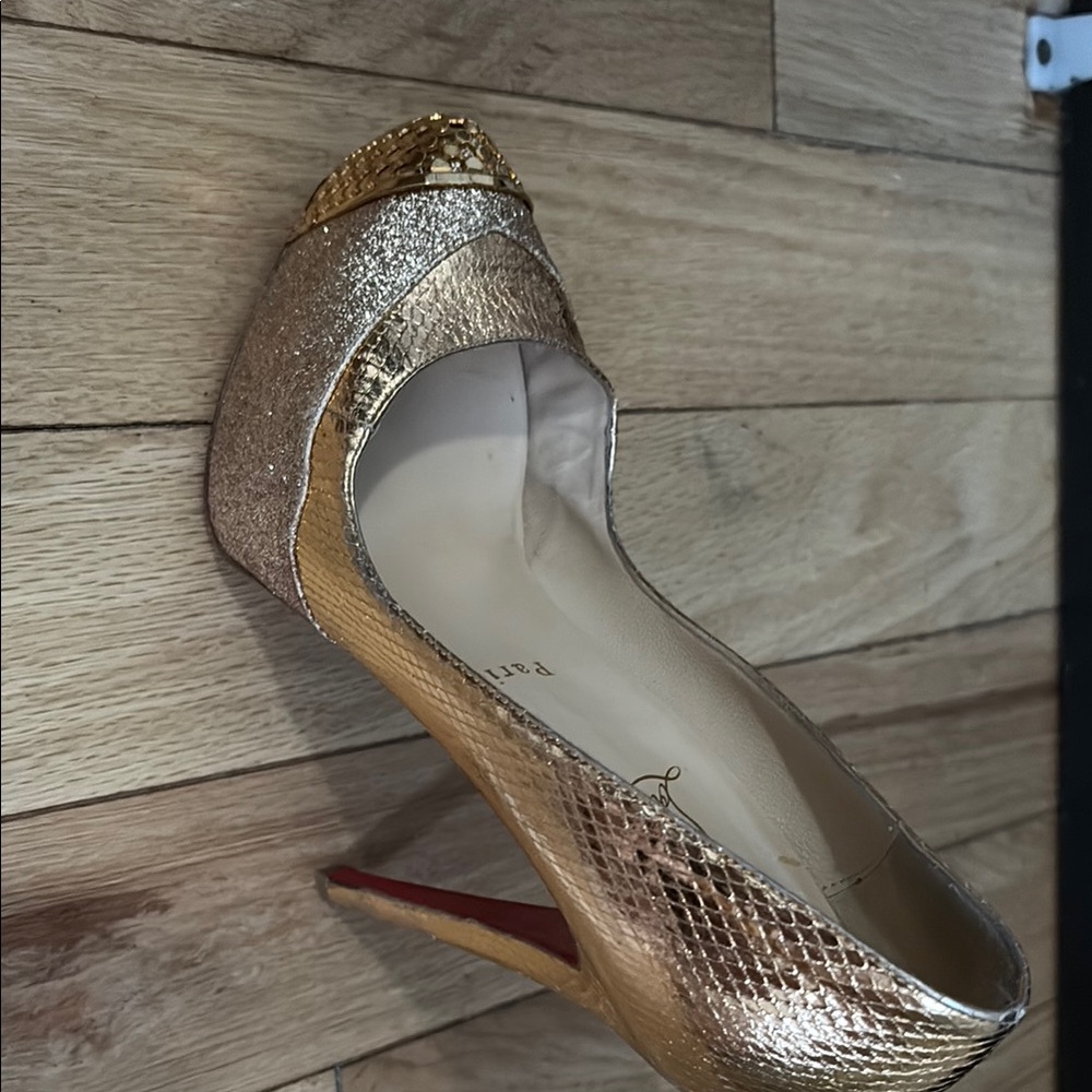 Christian Louboutin Gold Women's Heels